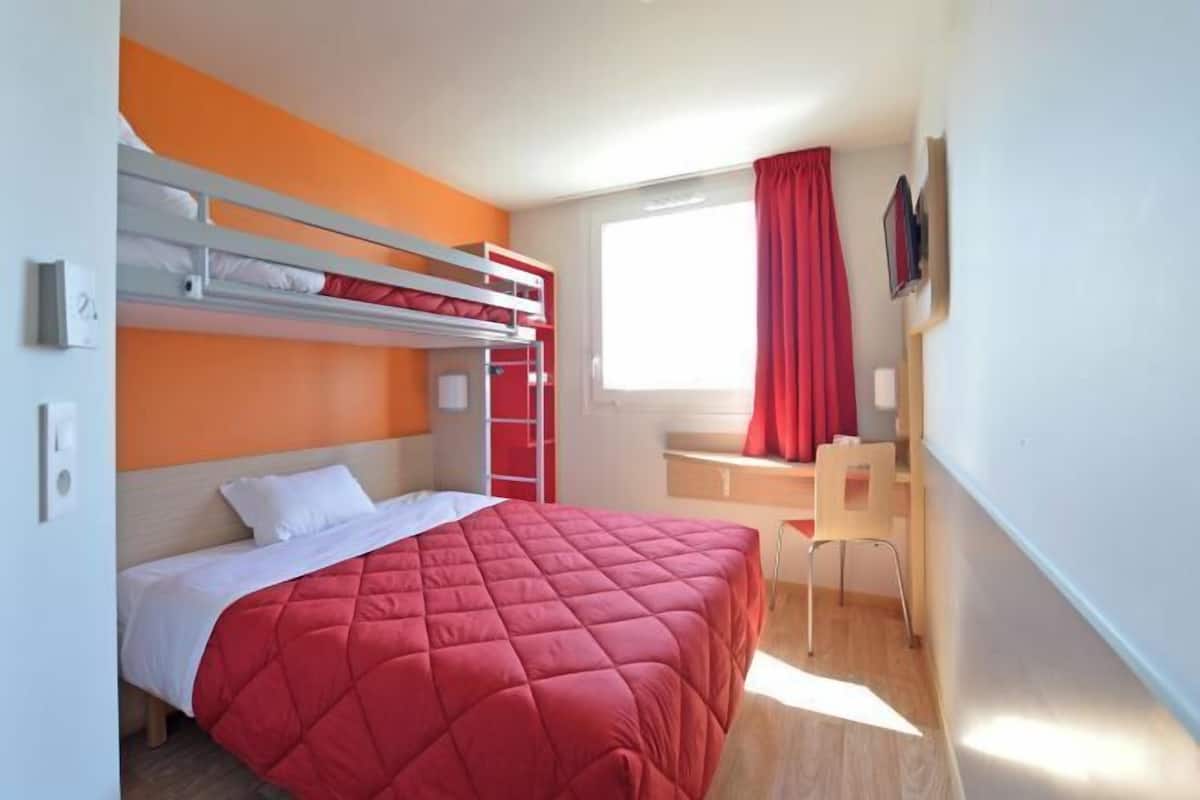 Premium bedding, individually furnished, desk, laptop workspace