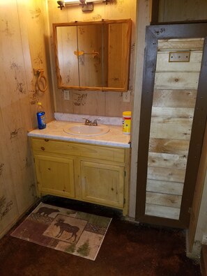 Cabin 7- The House | Bathroom | Shower, towels, shampoo - Kiser Creek Cabins (Cedaredge)
