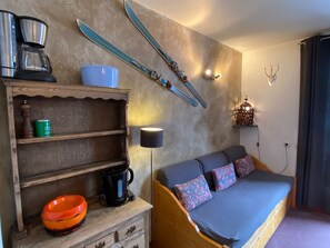 Interior - 17m² Studio for 3, balcony, Valfréjus (Valfréjus)