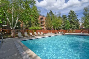 Outdoor pool, a heated pool - Main Street/Town Lift, Pool, Hot Tubs, Location, Comfort, Value, A/C, Fireplace (Park City)