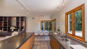 Luxury House, 5 Bedrooms, Garden View | Shared kitchen | Coffee/tea maker, full-sized fridge, microwave, oven - Bond Estate Luxury Accommodation (Christchurch)