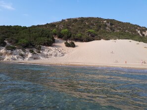 En la playa, toallas de playa