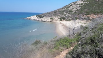 Na praia, toalhas de praia 