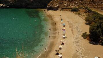 Beach nearby, sun loungers