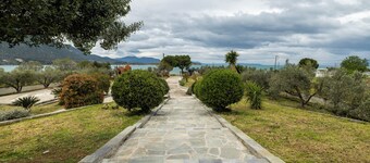 Seafront cottage with orchard and garden