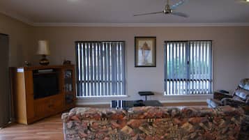 TV, video games, DVD player, table tennis