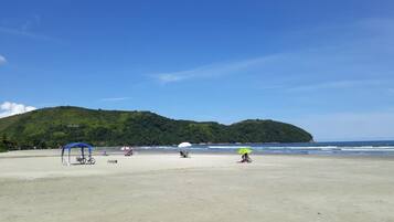 Playa en los alrededores y camastros