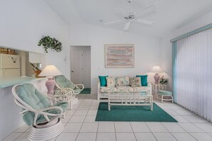 Smart TV, books, stereo, printers