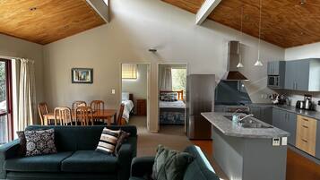 TV, fireplace, DVD player, stereo