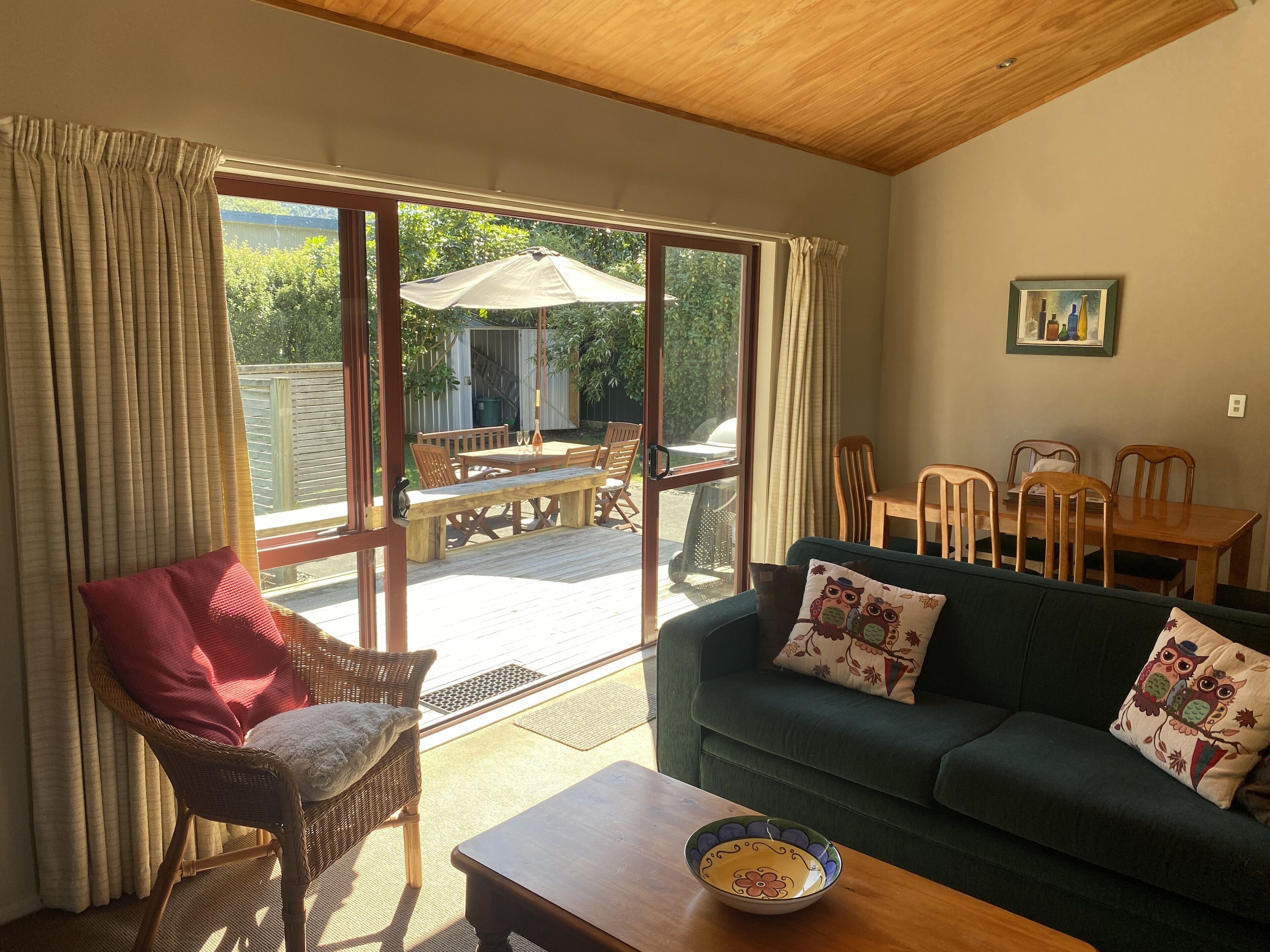 TV, fireplace, DVD player, stereo