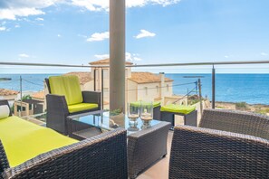 Terrace/patio - MAR COLONIA - Apartment with sea views in Colonia de Sant Jordi. Free WiFi (Ses Salines)