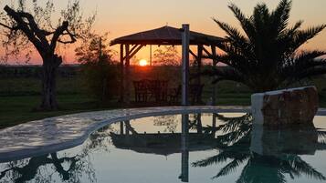 Outdoor pool, a heated pool