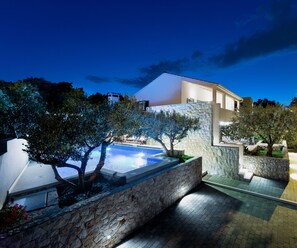 Outdoor pool, a heated pool - Family friendly villa next to the beach, close to Trogir and Split (Slatine)