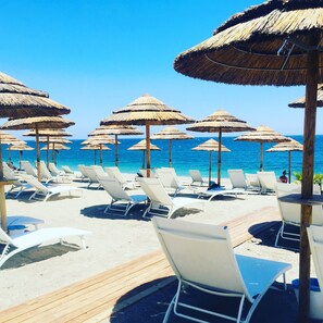 On the beach, beach towels - Mermaid' house close to beach , two suite bedroom sea view for 6 people  (Taormina Letojanni)