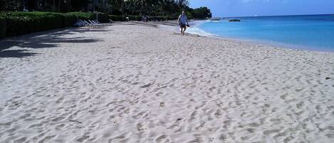 Playa en los alrededores, camastros y toallas de playa 