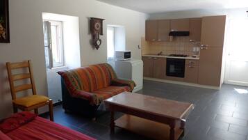 Televisión y chimenea