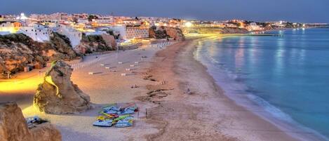 Beach nearby, sun loungers