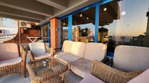 Terrace/patio - Affordable self-catering inside Beach Hotel, Sharm El-shikh, Egypt  (sharks bay)