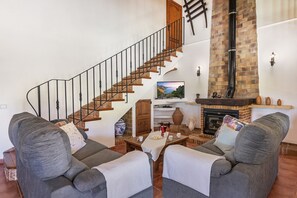 TV, fireplace, DVD player