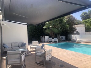 Piscine extérieure, piscine chauffée