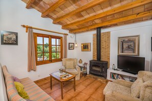 Télévision, cheminée