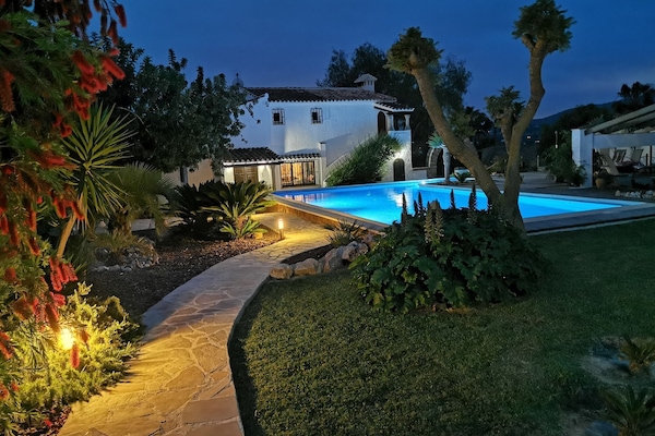 Villa at night
