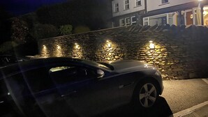 A stone wall with a car parked in front. - Bluehill Cottage,Ambleside, Stunning Views, parking, 0.8ml to Ambleside centre (Ambleside)