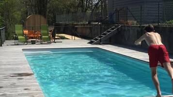 Piscine extérieure, piscine chauffée