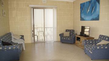 Télévision, lecteur de DVD, livres, médiathèque