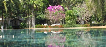 Idyllic beach villa C8 in the tropical garden beach in front of the door