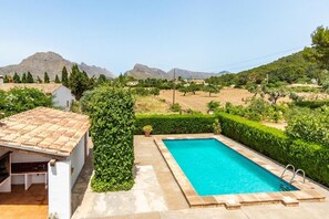 Outdoor pool - Holiday house with pool, air conditioning in the bedrooms, internet / outside kitchen with barbecue, (Pollensa)
