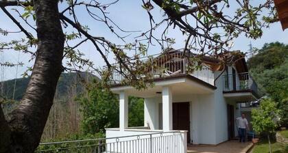 New beautiful villa, close to the sandy beach. Large terrace. Garden.