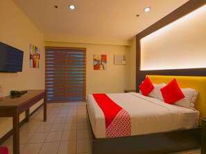 Standard Double Room, 1 Double Bed, Non Smoking, City View | Desk, blackout drapes, soundproofing, iron/ironing board