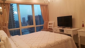 Apartemen Deluks, 2 kamar tidur, tepi danau | 2 kamar tidur, seprai katun Mesir, dan seprai premium