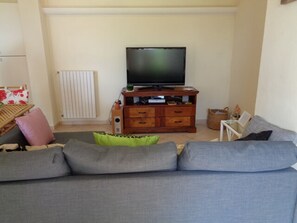 Fernseher, Videospiele, DVD-Player, Bücher