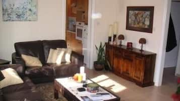 Smart TV, DVD player, books, music library