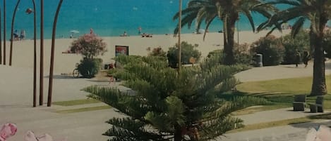 Beach nearby, sun-loungers