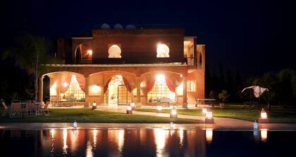 Villa Dar MOUDAR Marrakech large pool and garden with authentic architecture