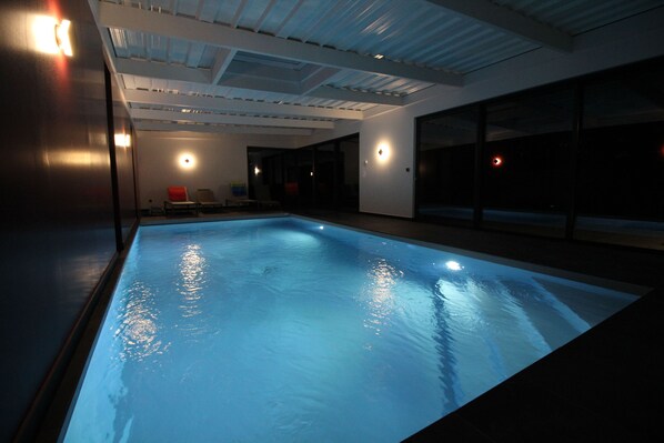 Indoor pool, a heated pool