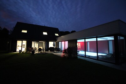 Villa indoor swimming pool, South Brittany near the sea
