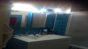 Haartrockner, Handtücher, Seife, Toilettenpapier