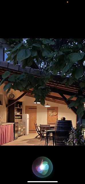 Outdoor dining - Detached house renovated with taste in a shaded park surrounded by vineyards (Bascous)