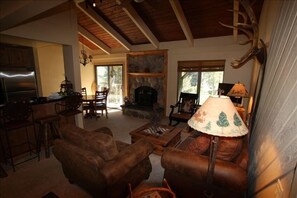 TV, fireplace, DVD player, ping pong