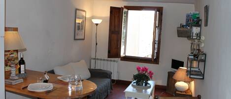 Fernseher, DVD-Player, Bücher