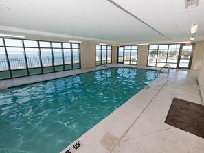 Indoor pool, a heated pool - GRAND POINTE 211....LOVELY CONDO, BEST VIEW, CLOSE TO AMENITIES  (Orange Beach)
