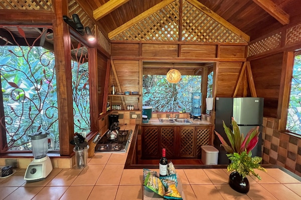 It's a pleasure cooking in your fully equipped kitchen with rainforest views.