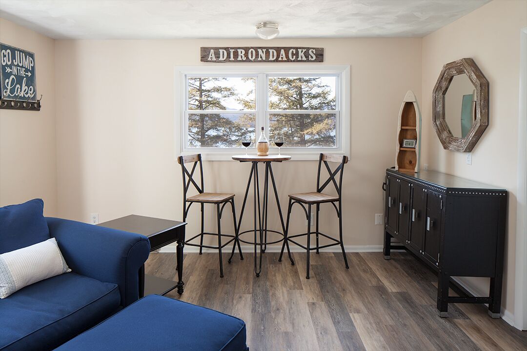 Smart TV, fireplace, video games, foosball