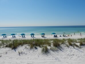 Beach nearby, sun loungers