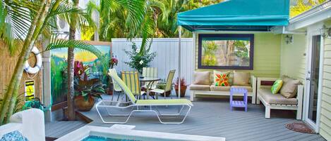 A heated pool