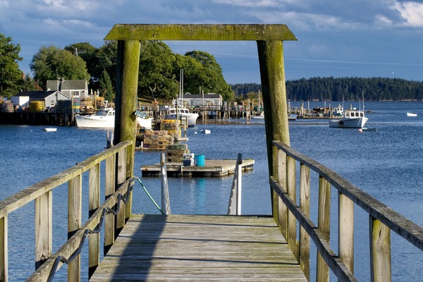 View of harbor from dock